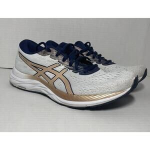 Asics Women's Gel-Excite-7 Running Shoe Size 9.5 Sneaker Gray Grey Gold Athletic